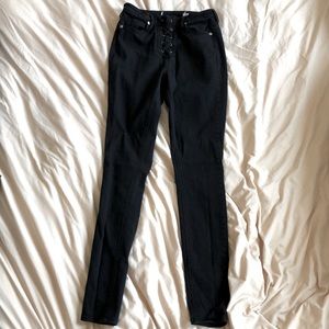 Black high waisted skinny jeans